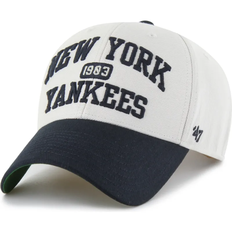 lippikset-kaareva-beige-saadettava-nauha-mvp-broke-line-new-york-yankees-mlb-47-brand