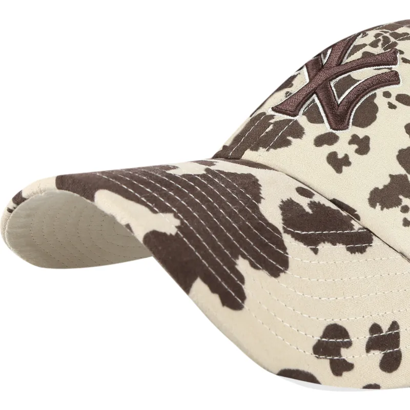 lippikset-kaareva-ruskea-saadettava-nauha-clean-up-bessie-new-york-yankees-mlb-47-brand