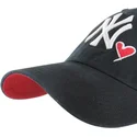 cap-kaareva-black-adjustable-strap-clean-up-heart-icon-new-york-yankees-mlb-47-brand