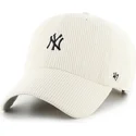 cap-kaareva-beige-adjustable-strap-clean-up-cord-base-runner-new-york-yankees-mlb-47-brand