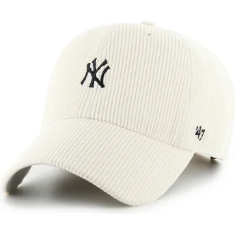 Cap kaareva beige adjustable strap Clean Up Cord Base Runner New York Yankees MLB 47 Brand