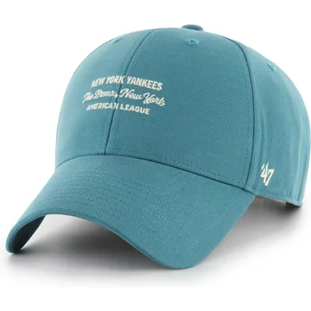 47 Brand Curved Brim MVP Contemporary Cyan New York Yankees MLB Blue Snapback Cap