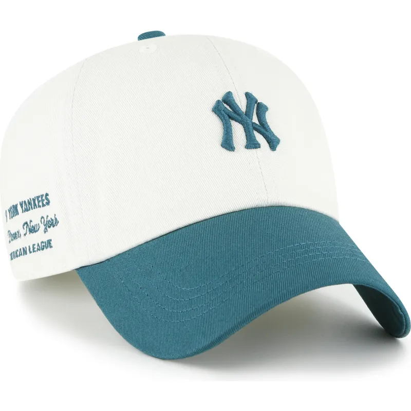 lippikset-kaareva-beige-saadettava-nauha-clean-up-contemporary-two-tone-new-york-yankees-mlb-47-brand
