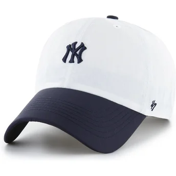 Lippikset kaareva valkoinen säädettävä nauha Clean Up Vista Mini Two Tone New York Yankees MLB 47 Brand