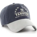cap-kaareva-navy-blue-adjustable-strap-clean-up-windham-suede-vintage-new-york-yankees-mlb-47-brand