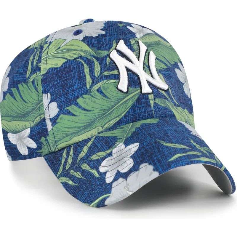 cap-kaareva-navy-blue-adjustable-strap-clean-up-beach-side-new-york-yankees-mlb-47-brand