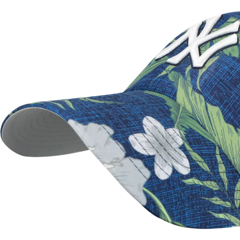 cap-kaareva-navy-blue-adjustable-strap-clean-up-beach-side-new-york-yankees-mlb-47-brand