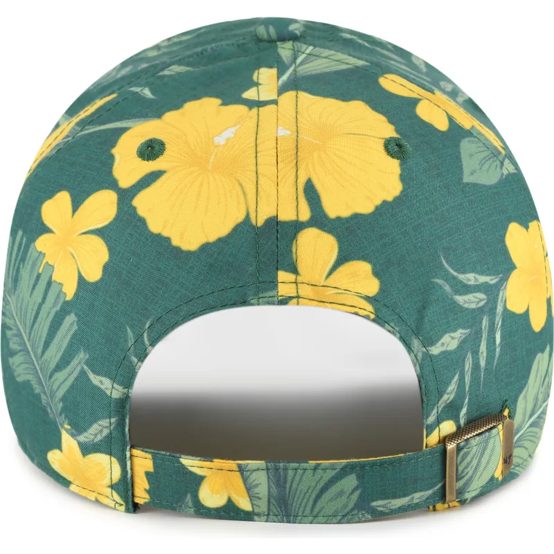 cap-kaareva-green-adjustable-strap-clean-up-beach-side-oakland-athletics-mlb-47-brand