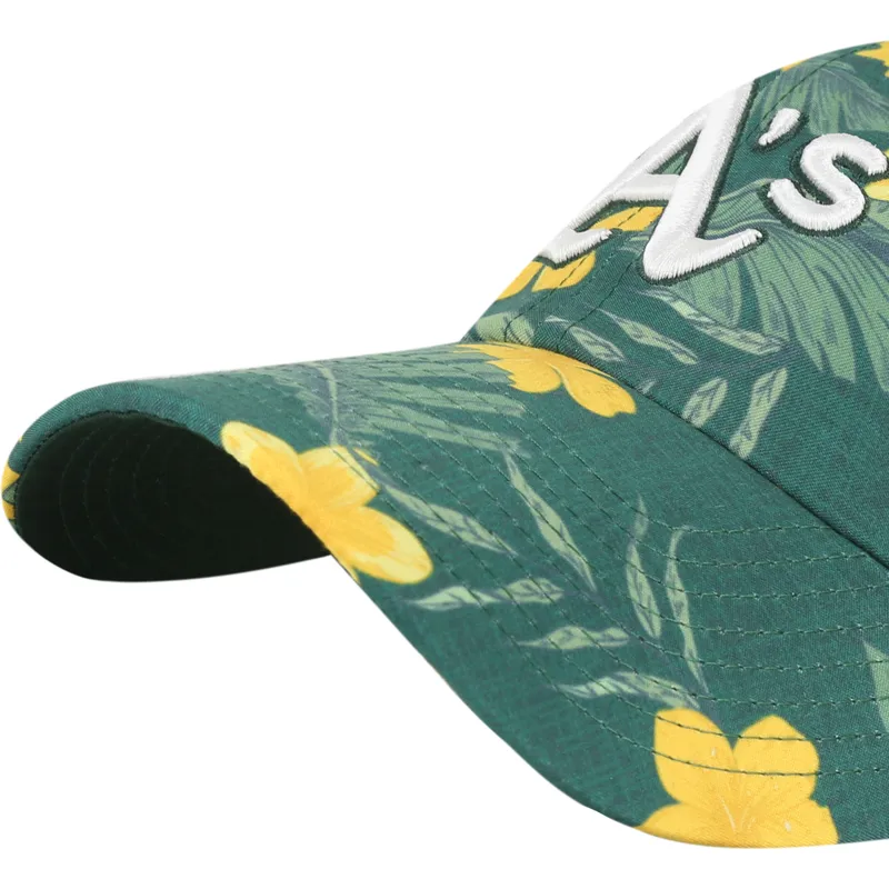 cap-kaareva-green-adjustable-strap-clean-up-beach-side-oakland-athletics-mlb-47-brand