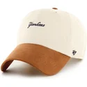 cap-kaareva-beige-adjustable-strap-marron-clean-up-mini-script-suede-visor-new-york-yankees-mlb-47-brand