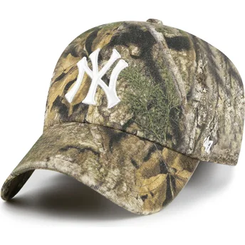 Lippikset kaareva maastokuvio säädettävä nauha Clean Up Realtree New York Yankees MLB 47 Brand