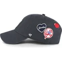 lippikset-kaareva-laivastonsininen-saadettava-nauha-clean-up-badges-vintage-new-york-yankees-mlb-47-brand