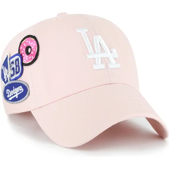 Cap kaareva pink adjustable strap Clean Up Badges Los Angeles Dodgers MLB 47 Brand
