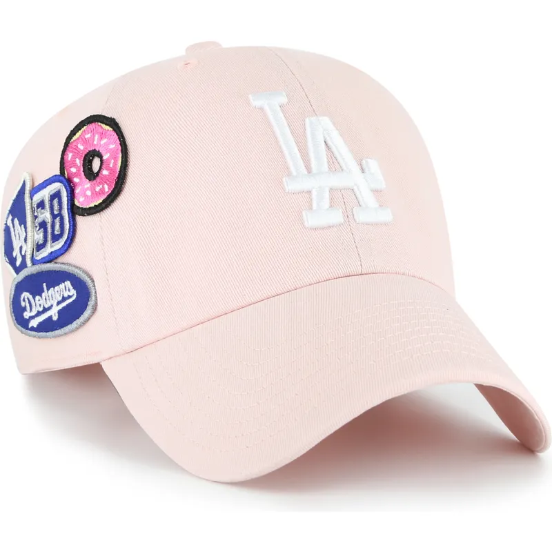lippikset-kaareva-vaaleanpunainen-saadettava-nauha-clean-up-badges-los-angeles-dodgers-mlb-47-brand