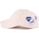 lippikset-kaareva-vaaleanpunainen-saadettava-nauha-clean-up-badges-los-angeles-dodgers-mlb-47-brand