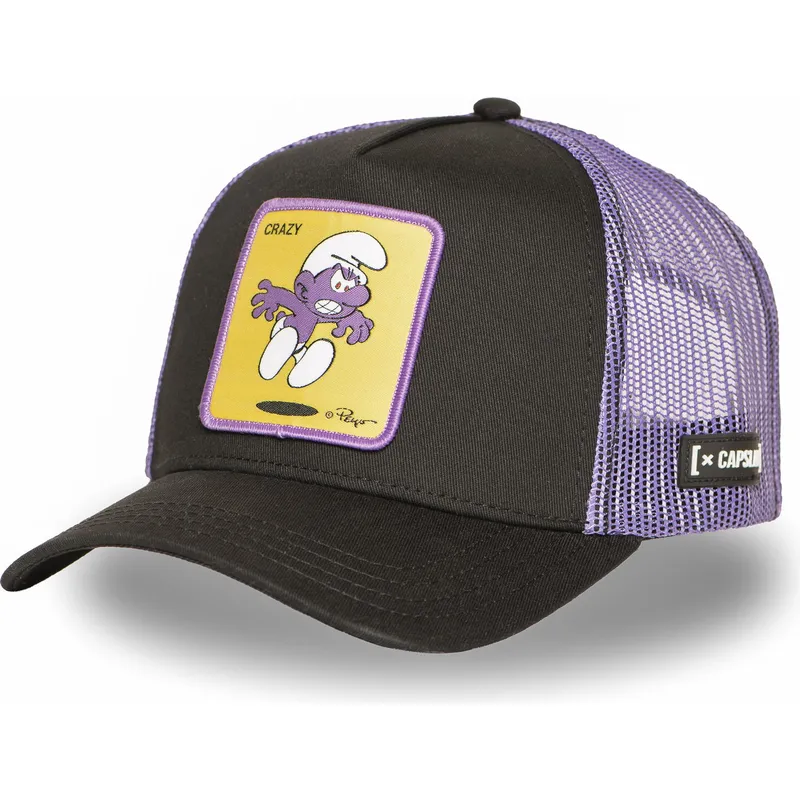 lippikset-kaareva-rekka-musta-snapback-smu-craz-purppuraviiruparta-smurffit-capslab lippikset-kaareva-rekka-musta-snapback-smu-craz-purppuraviiruparta-smurffit-capslab