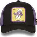 lippikset-kaareva-rekka-musta-snapback-smu-craz-purppuraviiruparta-smurffit-capslab