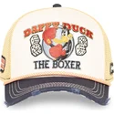 capslab-daffy-duck-loo13-pcsmcbb-looney-tunes-beige-and-navy-blue-trucker-hat