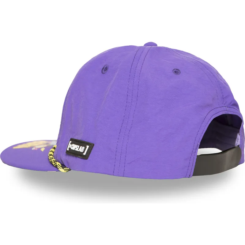 capslab-flat-brim-wile-e-coyote-loo13-dtcb-looney-tunes-purple-snapback-cap