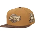lippikset-littea-ruskea-saadettava-nauha-coffee-strapback-los-angeles-lakers-nba-mitchell-ness