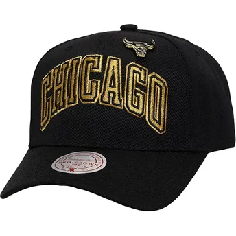 Cap kaareva black snapback Pinned Gold Pro Chicago Bulls NBA Mitchell & Ness
