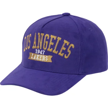 Cap kaareva violet snapback Shady Suede Pro Los Angeles Lakers NBA Mitchell & Ness