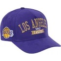 mitchell-ness-curved-brim-shady-suede-pro-los-angeles-lakers-nba-purple-snapback-cap