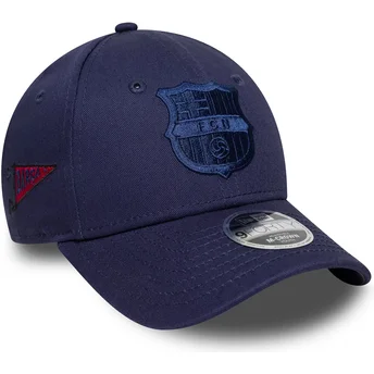 Cap kaareva navy blue snapback lapsille 9FORTY M-Crown Graphic FC Barcelona LALIGA New Era