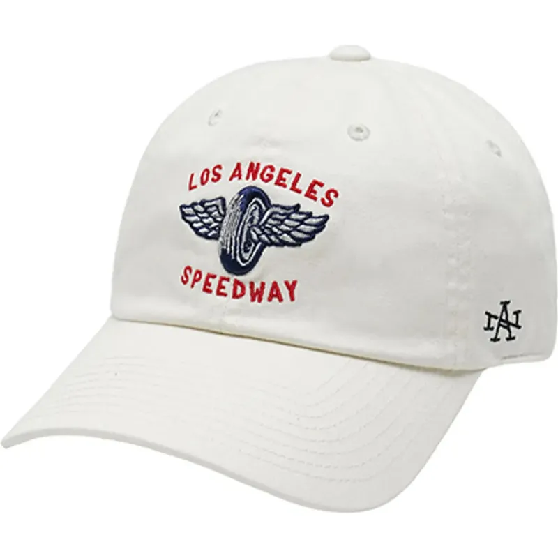 lippikset-kaareva-beige-saadettava-nauha-los-angeles-speedway-ballpark-american-needle