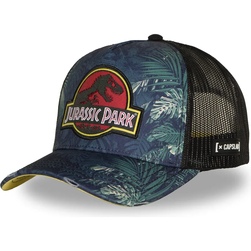 lippikset-kaareva-rekka-laivastonsininen-snapback-jurb-jurassic-park-capslab