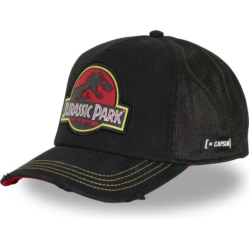 lippikset-kaareva-rekka-musta-snapback-jur1-logb-jurassic-park-capslab