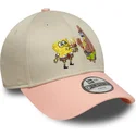 lippikset-kaareva-monivarinen-snapback-lapsille-9forty-spongebob-ja-patrik-tahti-new-era