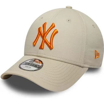 Cap kaareva beige adjustable strap lapsille 9FORTY League Essential New York Yankees MLB New Era