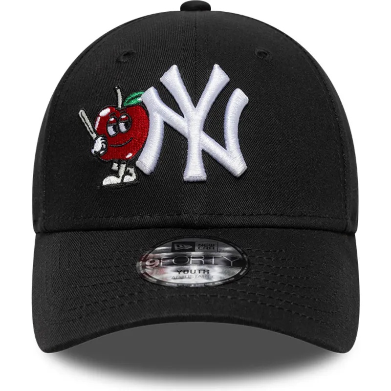 cap-kaareva-black-adjustable-strap-lapsille-9forty-icon-new-york-yankees-mlb-new-era