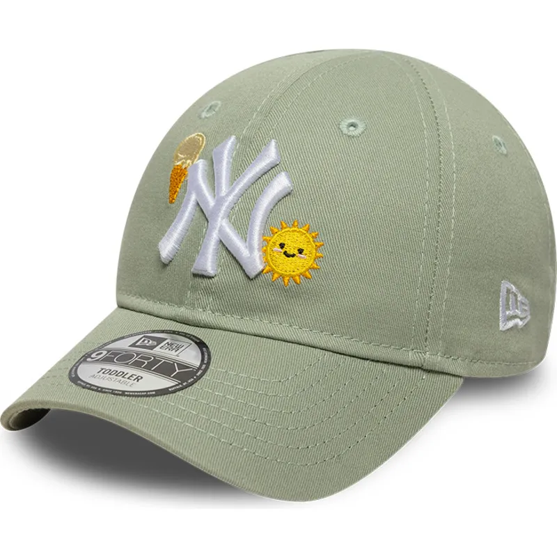 lippikset-kaareva-vihrea-saadettava-nauha-lapsille-9forty-summer-icon-new-york-yankees-mlb-new-era