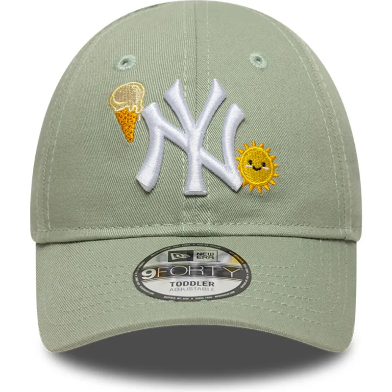 lippikset-kaareva-vihrea-saadettava-nauha-lapsille-9forty-summer-icon-new-york-yankees-mlb-new-era