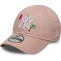 lippikset-kaareva-vaaleanpunainen-saadettava-nauha-lapsille-9forty-summer-icon-new-york-yankees-mlb-new-era