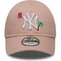lippikset-kaareva-vaaleanpunainen-saadettava-nauha-lapsille-9forty-summer-icon-new-york-yankees-mlb-new-era