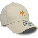 lippikset-kaareva-rekka-beige-saadettava-nauha-lapsille-9forty-homefield-new-york-yankees-mlb-new-era
