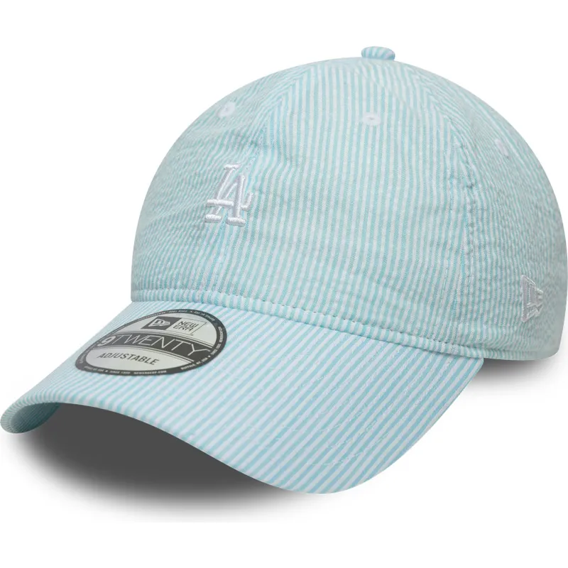 lippikset-kaareva-sininen-saadettava-nauha-9twenty-seersucker-los-angeles-dodgers-mlb-new-era