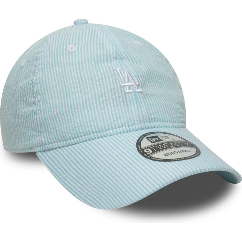 lippikset-kaareva-sininen-saadettava-nauha-9twenty-seersucker-los-angeles-dodgers-mlb-new-era