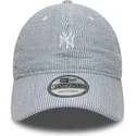 cap-kaareva-navy-blue-adjustable-strap-9twenty-seersucker-new-york-yankees-mlb-new-era