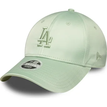 Cap kaareva green adjustable strap 9FORTY Bow Back Satin Los Angeles Dodgers MLB New Era