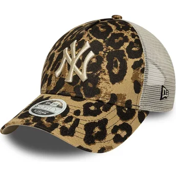 Cap kaareva leopard snapback 9FORTY M-Crown A Frame Leopard New York Yankees MLB New Era