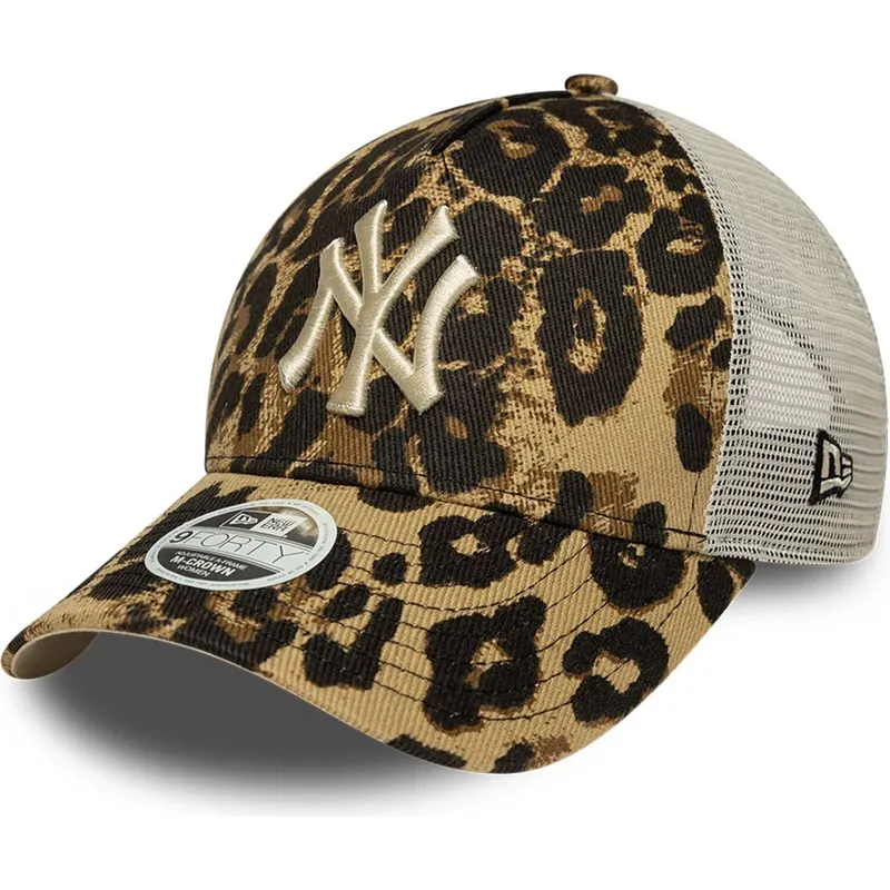 lippikset-kaareva-rekka-leopardi-snapback-9forty-m-crown-a-frame-leopard-new-york-yankees-mlb-new-era