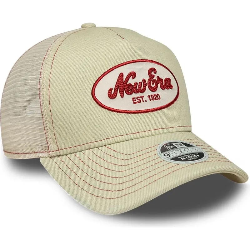 new-era-women-9forty-m-crown-a-frame-beige-trucker-hat