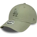 lippikset-kaareva-vihrea-saadettava-nauha-9twenty-midi-linen-los-angeles-dodgers-mlb-new-era