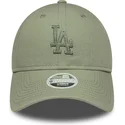 lippikset-kaareva-vihrea-saadettava-nauha-9twenty-midi-linen-los-angeles-dodgers-mlb-new-era