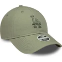 lippikset-kaareva-vihrea-saadettava-nauha-9twenty-midi-linen-los-angeles-dodgers-mlb-new-era