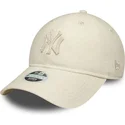 lippikset-kaareva-beige-saadettava-nauha-9twenty-midi-linen-new-york-yankees-mlb-new-era